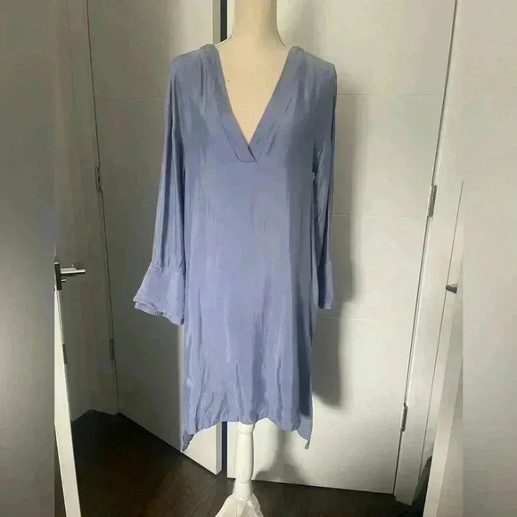 Zara Dresses & Skirts - Zara Cupra Shift A-Line Dress in Periwinkle Blue